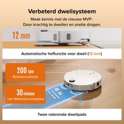 Roborock Qrevo Edge 2 Set-robotstofzuiger-25.000 Pa-7,98 cm ultraslank-12 mm dweilheffing-80°C warmwatermopwas& zelfreinigend station-FlexiArm-RetractSense navigatie-dubbel anti-klitssysteem-reactieve AI & Roborock app-bediening — thumbnail 4