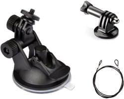 Windscherm GPS Zuignaphouder voor Windscherm Dash Cam | Camera Camcorder Beugel Houder en Lanyard voor GoproHero SJCAM GeekPro Osmo Action Yi 4K en Micro SLR