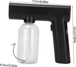 SnelShoppen - Draadloze Steam Gun - Elektrische Vernevelaar - Nano Spray Gun - Oplaadbare Water Spray Nebulizer - Ergonomisch en Lichtgewicht - Zwart — thumbnail 2