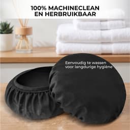 Somstyle Oorkussens hoes voor Koptelefoon 8-11 CM - 4 Stuks - Maat M - Universele Earpad Covers 8-11 CM - Zwart — thumbnail 2