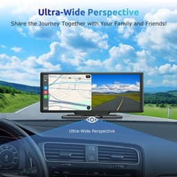 Dashcam – Auto Camera – Multimediasysteem – Recorder – Achteruitrijcamera – 10,26 Inch IPS Touchscreen – 4K Voorcamera & 1080p Achtercamera – Draadloze CarPlay & Android Auto – 64GB Geheugenkaart — thumbnail 3