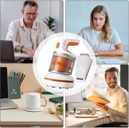 KZQ Draadloze mini stofzuiger voor computer en toetsenbord - Compact handheld apparaat voor stofverwijdering bij elektronica - Draagbaar en effectief - Oranje — thumbnail 5
