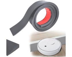 90 x 8 x 2 cm, deurdrempeloprijplaat, pvc-rolstoelhelling, antislip oppervlak, rubberen oprijplaat, drempelhelling voor rolstoel, kinderwagen, rollator of e-scooter, grijs