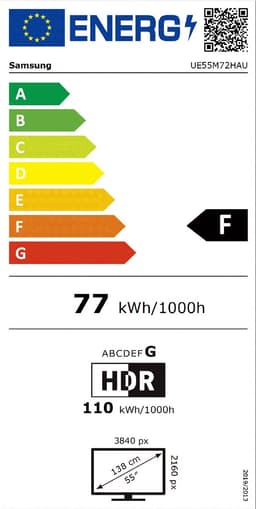 Samsung UE55M72HAU 139,7 cm (55") 4K Ultra HD Smart TV Wifi Zwart — thumbnail 3