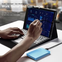 Externe Harde Schijf 500 GB - USB 3.0 HDD - Ultra Slim en Draagbaar - Plug & Play - Voor PC, Mac, PS4 en Xbox - Blauw — thumbnail 4