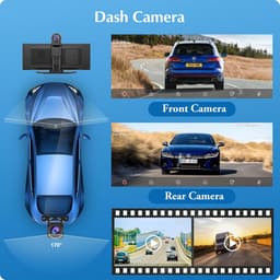 SnelShoppen - Draagbare Draadloze Carplay & Android Auto met Dashcam - 9.3" HD IPS Scherm, 4K Voor- en Achtercamera, Bluetooth Audio, GPS, Dashboard M — thumbnail 2