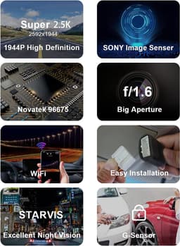 SnelShoppen - Dash Cam voor Toyota C-HR 2017-2020 - 4K Auto Camera met WiFi, Nachtzicht, 64GB, Veiligheidsfunctie, Eenvoudige Installatie — thumbnail 4