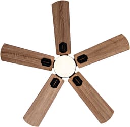 MODENUIT Plafondventilator met Licht – 42 Inch – Metaal en Hout – Zwart en Walnoot – 6 Snelheden — thumbnail 2