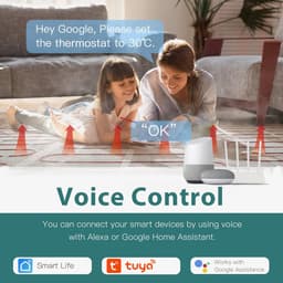 SnelShoppen - Smart Water Thermostat voor Verwarming - Programmeerbare Temperatuurcontroller tot 5A - Wifi Thermostaat met Alexa en Google Home Compat — thumbnail 5