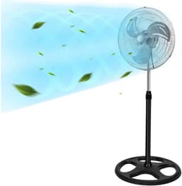 Ventilator Staand – Statiefventilator – Vloerventilator – 50 CM - 90° Oscillatie – 3 Ventilatorbladen – Stille Werking – Verzwaarde Voet - 60W — thumbnail 1