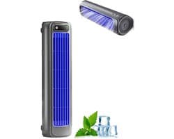 Originele draadloze wandventilator met 3 snelheden | Stil en draagbaar | geschikt voor wandmontage, ideaal voor keuken | slaapkamer en kantoor | grijs