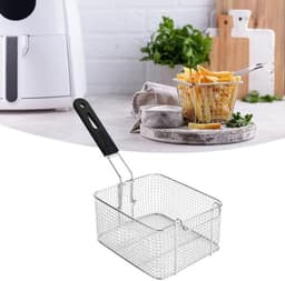 Frituurmand met lange steel, metalen gaas, elektrische frituurmand voor commercieel gebruik — thumbnail 4