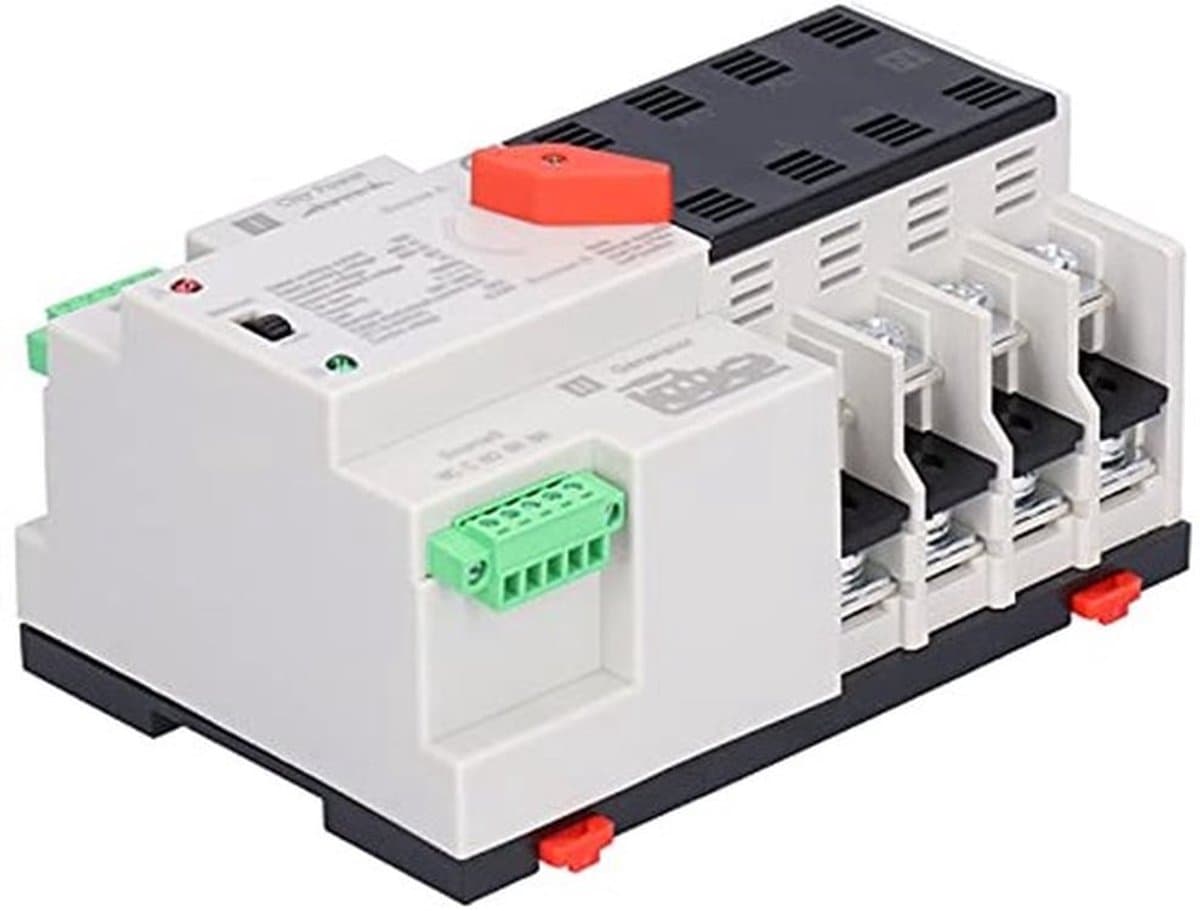 Intelligente automatische omschakelaar, 400V AC 4P 100A ATS automatische omschakelaar met dubbele omschakelaar voor draagbare elektrische groepen — afbeelding 1