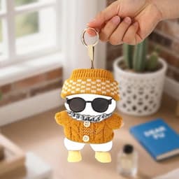 Poppenoutfitset, modieuze zonnebril, zilveren ketting en schattige gele schoenen, kledingaccessoires voor poppendecoratie en -display — thumbnail 5