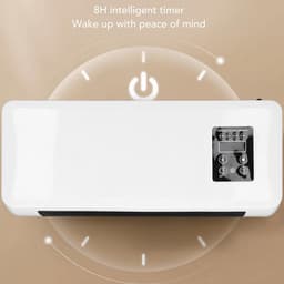 Chauffage Mural électrique - Radiateur Mural ABS 1500 W - Télécommande et Porte-serviettes pour Chambre à Coucher - Salle de Bain, Salon (Prise UE 220V) — thumbnail 3