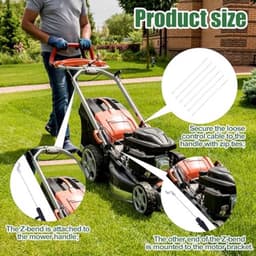 Dailygoods- Bedieningskabel 130cm - Gaskabel Universeel - Vervangingsonderdeel 746-04661A - Zwart - Gegalvaniseerd Staal - Inclusief 6 Kabelbinders — thumbnail 2