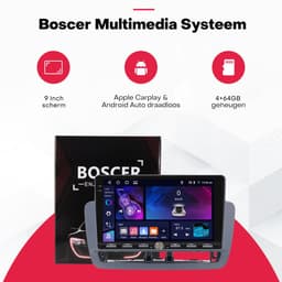 Boscer 2 Din Autoradio - Geschikt voor Seat Ibiza (2012-2015) - Draadloos Apple CarPlay & Android Auto - Vernieuwd Bedieningspaneel - 9 Inch HD Touchscreen - WiFi, Bluetooth & USB - Achteruitrijcamera & Microfoon — thumbnail 2