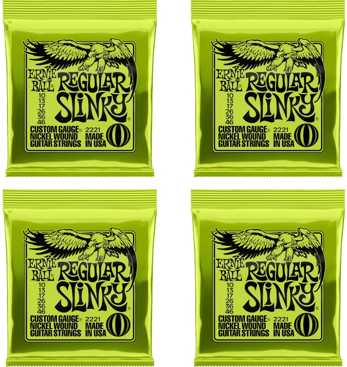Ernie Ball 2221 Regular Slinky snaren voor elektrische gitaar (4 sets) — afbeelding 1
