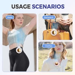 Draagbare stille mini bladloze elektrische ventilator - 2025 clip-on ventilator voor shirt taille nek, 3 snelheden voor outdoor en reizen — thumbnail 3