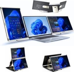 Triple Portable Monitor Ultimate 15.6" - Full HD Draagbare monitor met USB-C & HDMI - Tri screen - Plug & Play - Incl. Draagtas — thumbnail 1