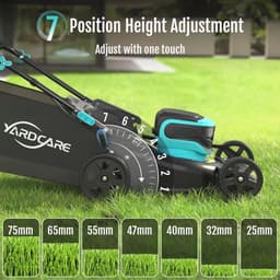 Accu grasmaaier tot 675 m² met 41 cm snijbreedte, 36V, borstelloos, 7-traps hoogteverstelling, inclusief mulchwig en 45L opvangzak — thumbnail 3