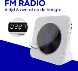 Vizual CD Speler - Compact 3-in-1 met CD, Radio en Bluetooth – 2 stuks - Draagbare CD-Speler met HiFi Speakers, FM Radio, LCD Scherm en USB ingang — thumbnail 4