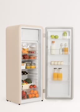 CREATE - Koelkast in retrostijl - Zand - Handvat Roségoud - FRIDGE RETRO 281L — thumbnail 3