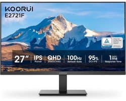 Koorui E2721F - QHD IPS Monitor - 27 Inch - 100 Hz - 5 ms