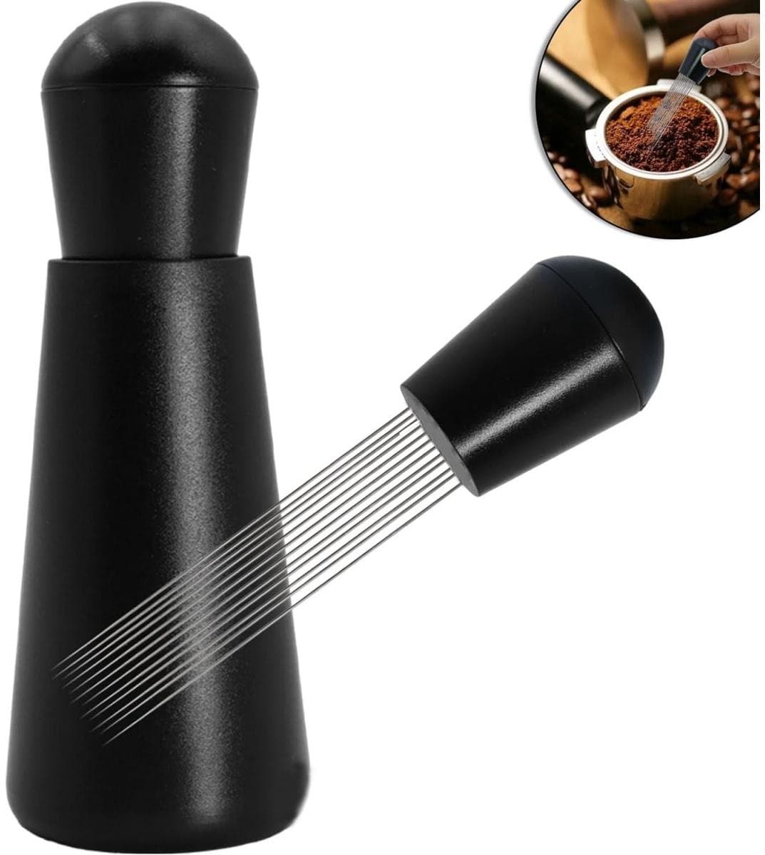 GELLDG Koffiedispenser - Espressodispenser - Espressobarista-tool - met roestvrijstalen naald - Zwart — afbeelding 1