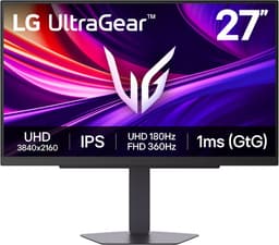 LG UltraGear 27G810A-B UHD 4K - IPS Gaming Monitor - Dual-Mode 180Hz/360hz - 1ms - DisplayHDR 400 - 27-inch — thumbnail 1