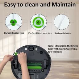 Vervangende onderdelen en accessoiresset: filters- zijborstels en wielen voor iRobot Roomba i7- i7+ en E5- E6 en E7 stofzuigers-11-delige set — thumbnail 2