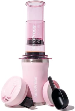 AeroPress Go Plus Roze Koffiezetter met Thermobeker & Filters — thumbnail 1