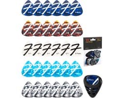 Finesse Celluloid Plectrum voor Gitaar - 30 Stuks - met Plectrum Houder - Plectrums - Guitar Pick