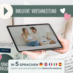 Handafdrukset voor koppels en familie – gipsafdrukset voor handen – gips handafdruk cadeau voor huwelijks- en jubileumgeschenken — thumbnail 4