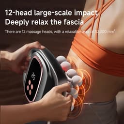 Massage Gun 12 koppig – Infrarood Massage apparaat met 30 Snelheden – Deep Tissue & Sport Massage Pistool – Professioneel Ontspanningsapparaat — thumbnail 5