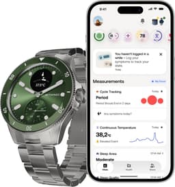 Withings ScanWatch Nova - 42mm Hybride Smartwatch - ECG, AFib Detectie, SpO₂ Meter, Hartslagmeter, Slaaptracker, 24/7 Temperatuurmeting, 35 Dagen Batteri, Saffierglas, 10 ATM Waterdicht — thumbnail 4