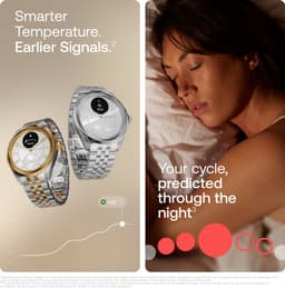 Withings ScanWatch Nova Brilliant - 39mm Hybride Smartwatch – ECG, AFib Detectie, SpO₂ Meter, Hartslagmeter, Slaaptracker, Menstruatiecyclus Tracking, 24/7 Temperatuurmeting, 35 Dagen Batterij, Saffierglas, 5 ATM Waterdicht — thumbnail 2
