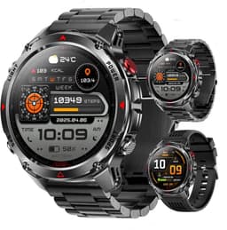 Golden Sound GPS Smartwatch Heren - 1.46'' AMOLED Display - GPS 5 satellieten - 5ATM Waterdicht - 200+ sportmodi - Belfunctie - Barometer - Stappenteller - Bloeddrukmeter - Hartslagmeter - 540 mAh - Dark Grey — thumbnail 1