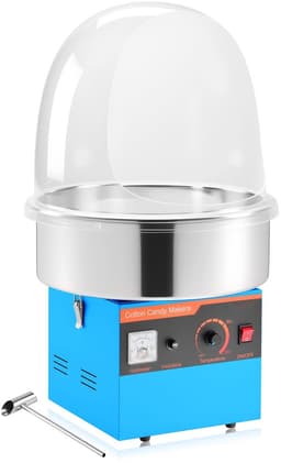 Suikerspinmachine - Elektrische Suikerspinmaker 1000W - Met Deksel - RVS Kom - Inclusief Suikerlepel - Professioneel - Blauw — thumbnail 1