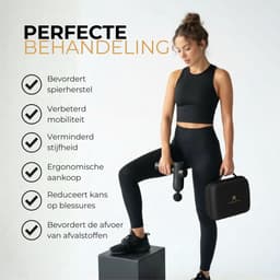MusclePro Prime - 12V massage gun - inclusief koffer- professioneel massage apparaat - massage pistool - spier massage - sport massage - 8 mondstukken - 99 snelheden - zwart - krachtig en draadloos — thumbnail 3