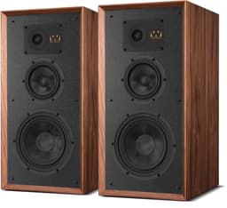 Wharfedale Super Linton Drie-weg Standmount - Kevlar Woofer - AMT Tweeter - Hoogwaardige Geluidskwaliteit - Walnoot — thumbnail 1