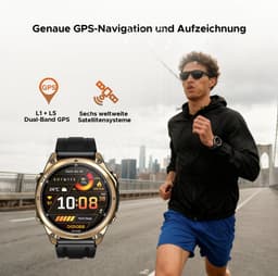 DOOGEE Anywise W1 Smart Watch - AI-spraakbesturing - Videobellen - Elke polsmaat - GPS - Gratis kaartmateriaal - 18 dagen batterijduur - Fitnesstracker - 170+ sportmodi - 5 ATM waterdicht - voor Android en iPhone — thumbnail 4