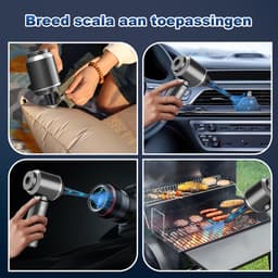 Kruimeldief Draadloos - Auto Stofzuiger - Handstofzuiger - Zwart — thumbnail 2