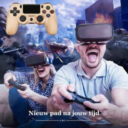 Namajunas - Draadloze Controller geschikt voor PS4/Pro/Slim/PC - Bluetooth gamepad - Geschikt voor Playstation 4 -Zes-assige sensor - LED-lichtbalk en touchscreen-functionaliteit - Audio Jack Input - Gaming Accesoires — thumbnail 2