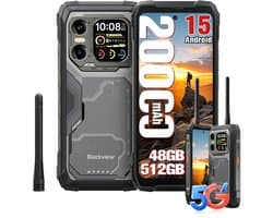 Blackview XPLORE 1 Walkie Talkie - Robuuste Smartphone - 5G - 48GB RAM - 512GB ROM - 6.78 inch - Robuuste Telefoon - Nachtzicht - Android 15 - NFC - GPS - Zwart