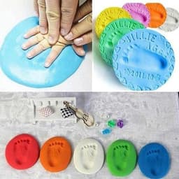 Baby Hand and Footprint Kit - Moanyt - Klei - 7 Kleuren - Baby Handafdruk en Voetafdruk Kit — thumbnail 5