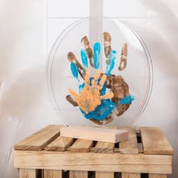 Geluksafdrukken Set 3 Handen Parelmoer – Niet-giftig Materiaal – Hand- en Voetafdrukken Baby – Uniek Cadeau Geboorte – Decoratie Slaapkamer – Made in France — thumbnail 2