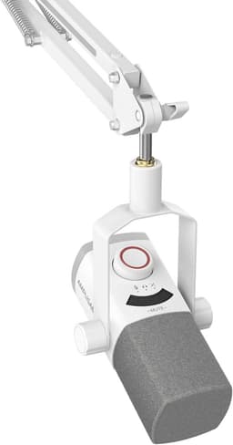 FIFINE - AM8 PRO T - USB / XLR Studio microfoon - PC-Gaming Met Flexibele RGB Arm ( 66cm! ) - Geschikt voor PC/PS4/PS5 - RGB - Podcast - Gaming - Streaming - Wit — thumbnail 4