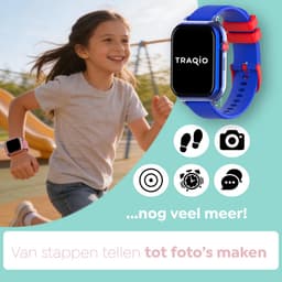 Traqio TRQ10 - GPS horloge kinderen - gps horloge kind - kinderhorloge bellen - gps tracker kinderhorloge - kinderhorloge met gps - kinderhorloge - Kinder smartwatch GPS - GPS horloge school - Blauw — thumbnail 2