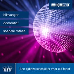HQ-Power Set met discobal Ø 30 cm + 4W motor, roterende spiegelbol van reflecterend facetglas, 1.8-2.5 tpm, 5 kg draagvermogen, veilig ophangsysteem voor plafondmontage – Ideaal voor grote dansvloeren, evenementen, clubs, en commerciële verlichting — thumbnail 2